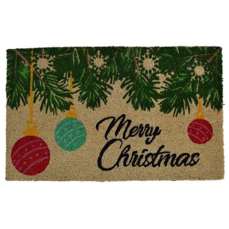 IMPORTS DECOR Rectangular Merry Christmas Doormat IM307224